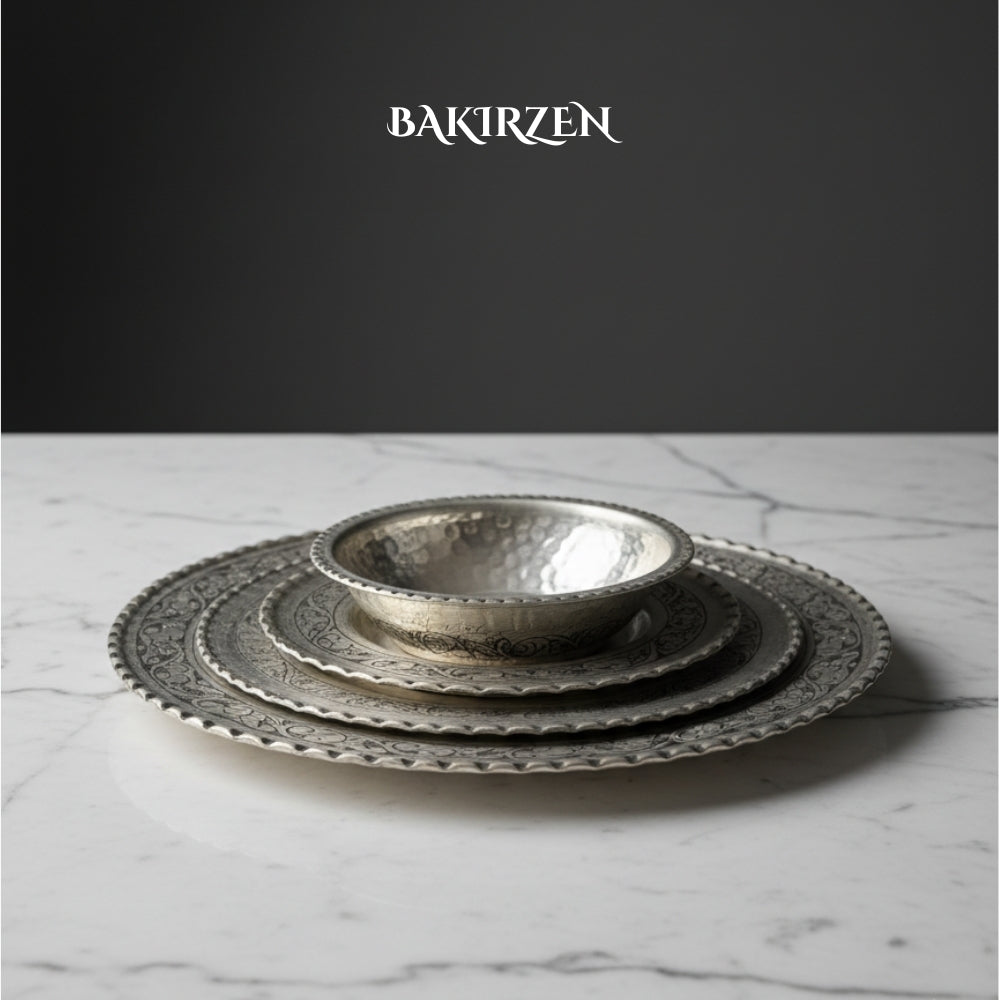 4-teiliges Kupfer-Geschirrset