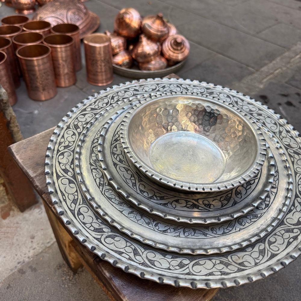 4-teiliges Kupfer-Geschirrset