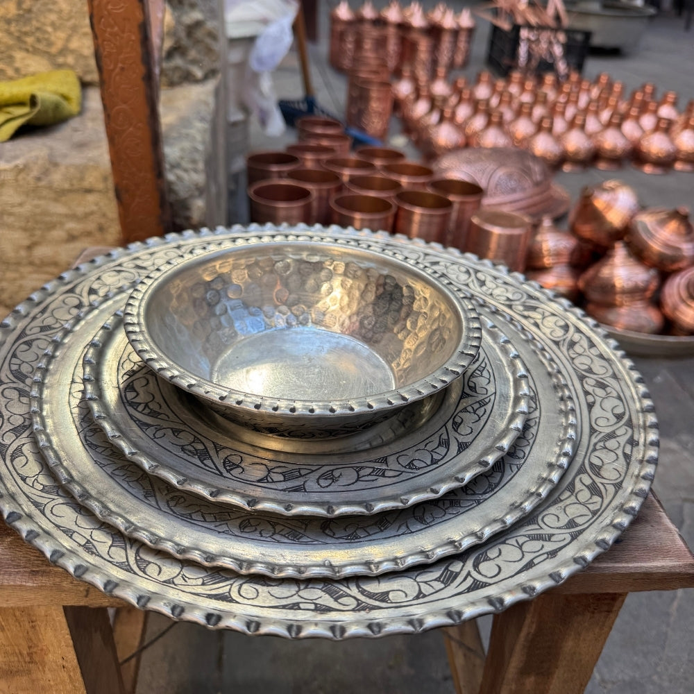 4-teiliges Kupfer-Geschirrset