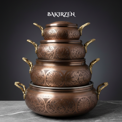 4-teiliges schwarzes Topfset