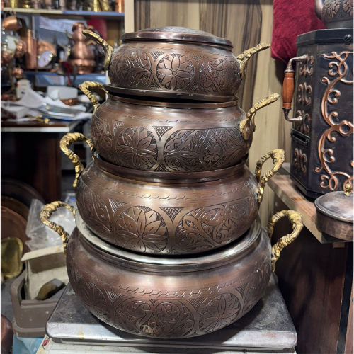 4-teiliges schwarzes Topfset